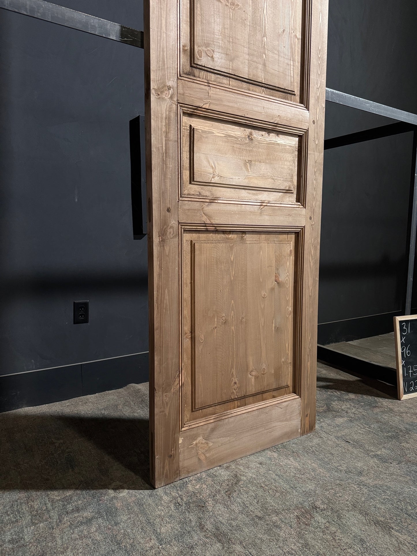Handcrafted 3 Panel Solid Single Door - 31x96 - N227