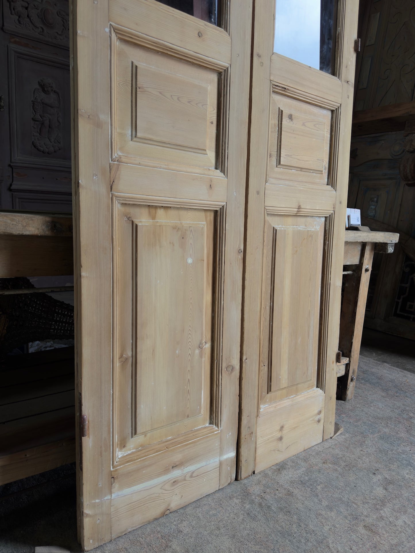 Glass Antique French Doors - 38x101.5 J600