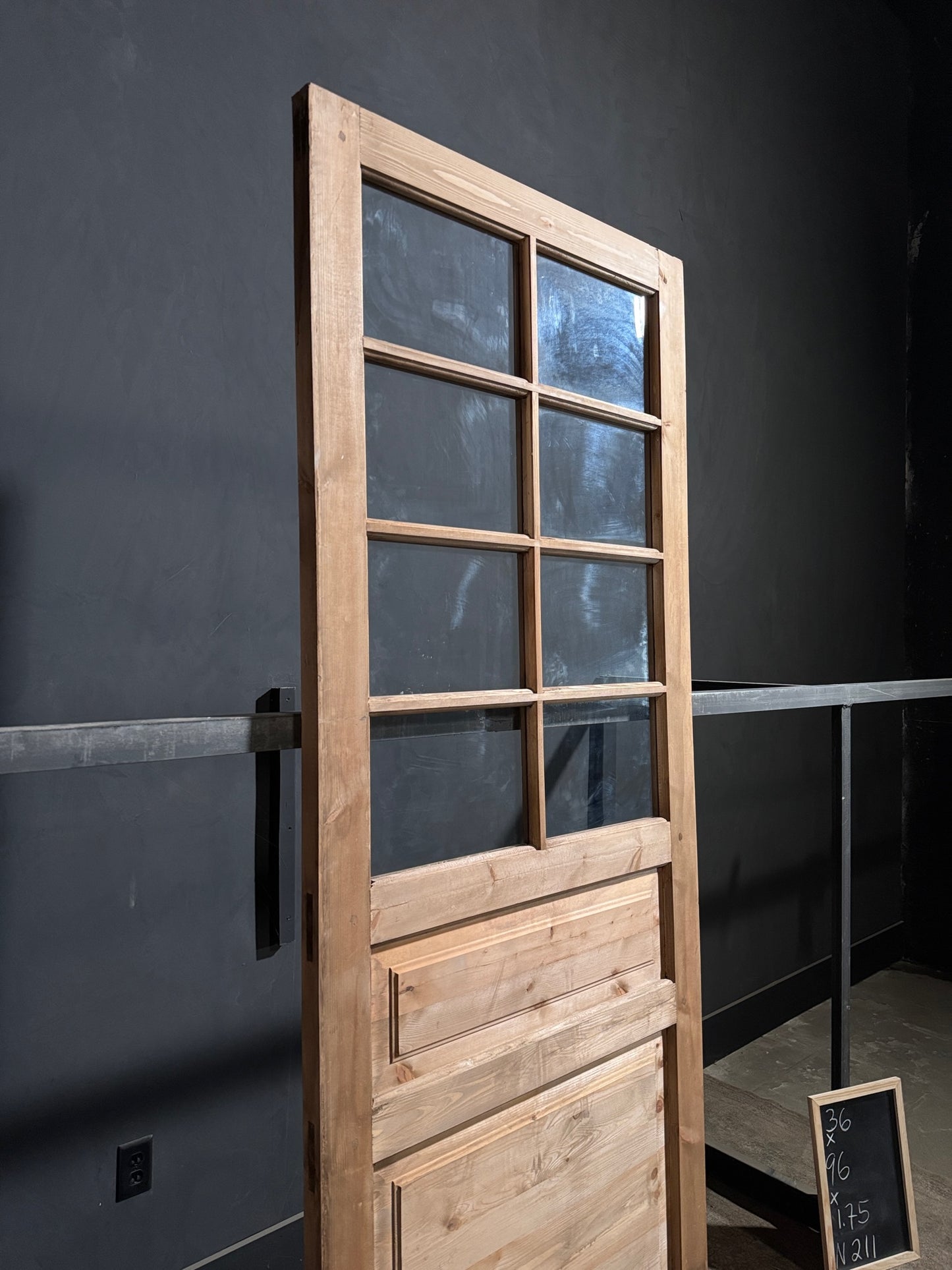 Handcrafted 8 Lite Single Glass Door - 36x96 - N211