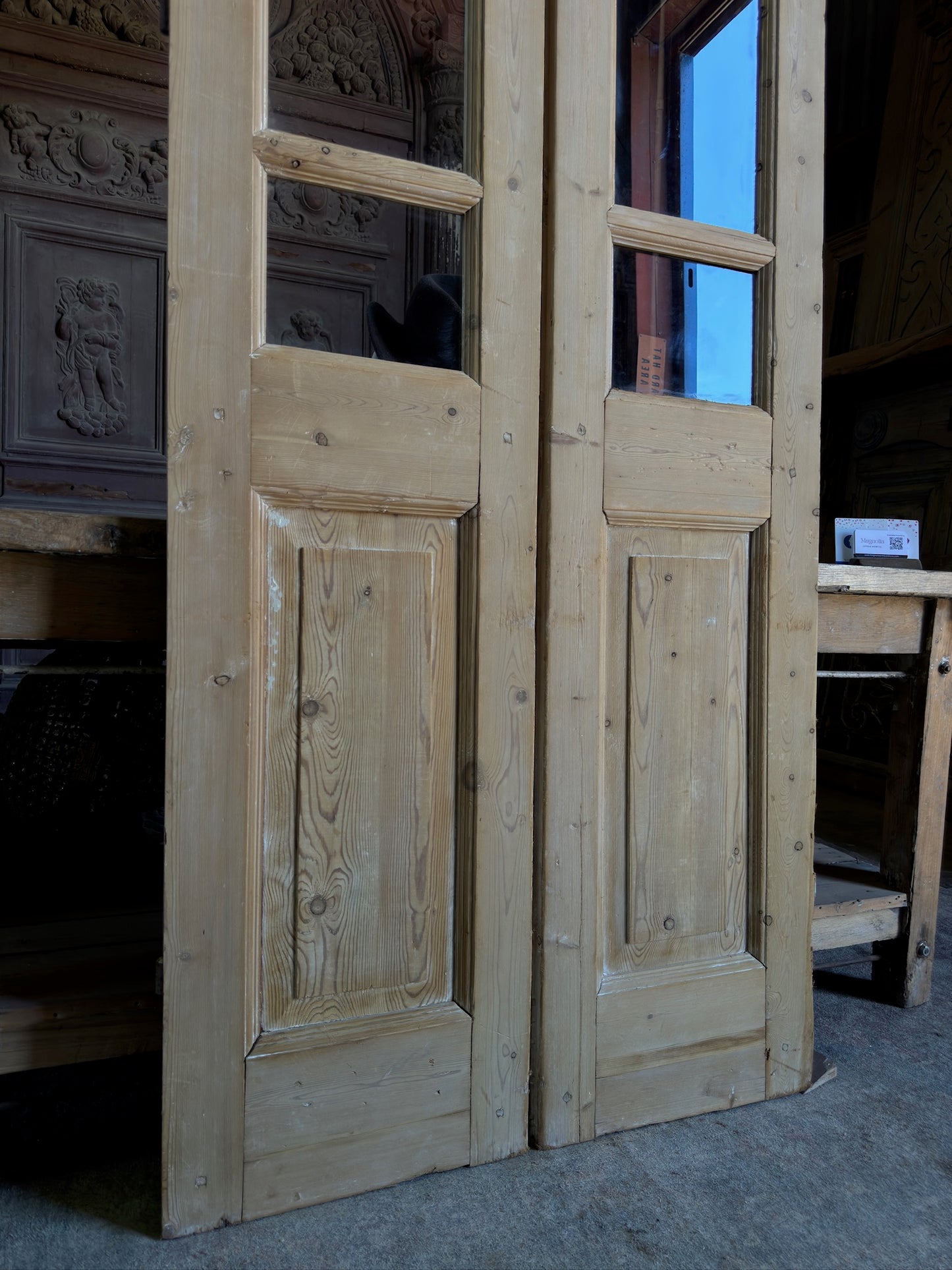 Glass Antique French Doors - 35x99 J587