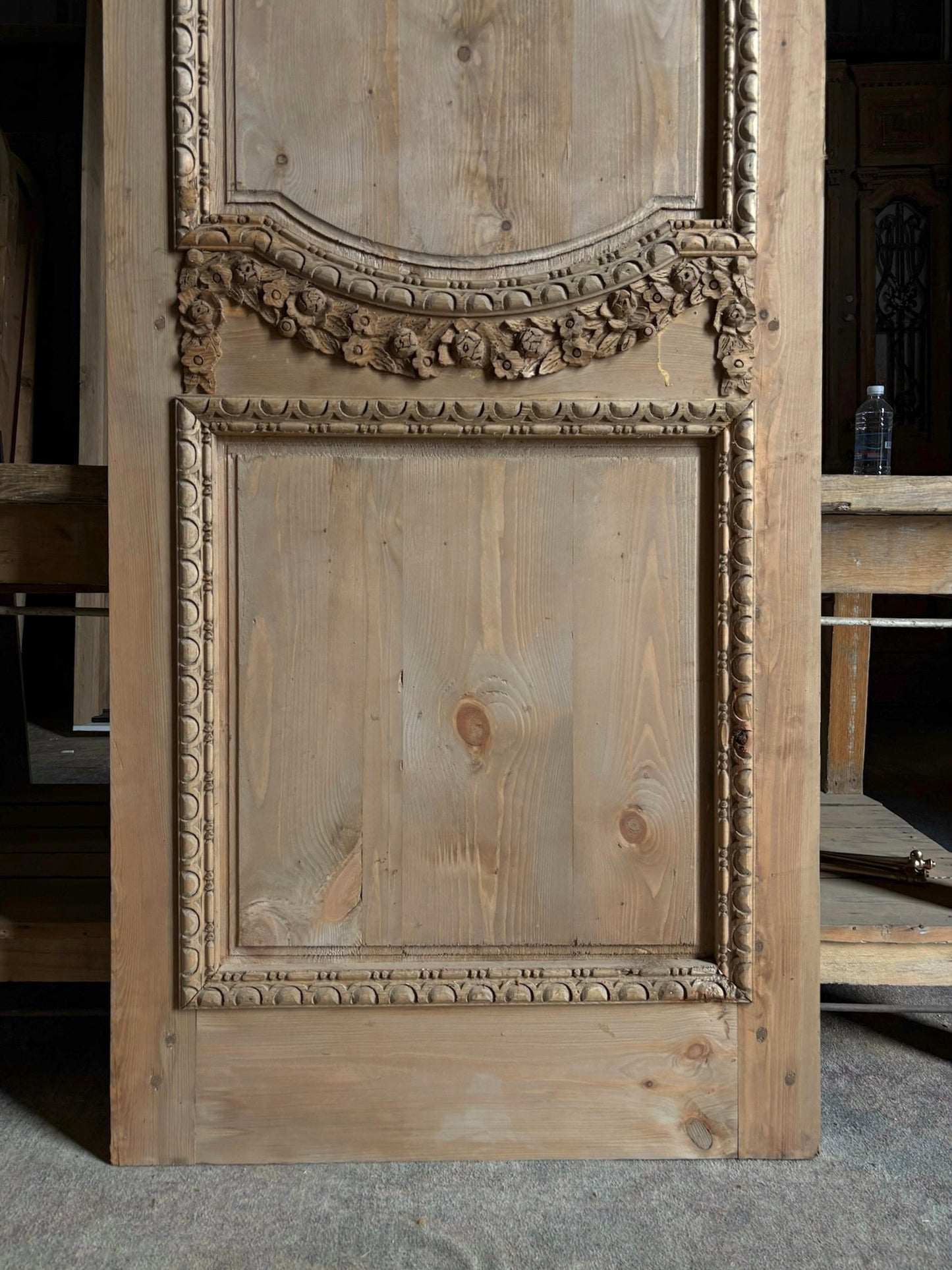 (The Helena) Handcrafted Hand carved Solid French Door - 32x96 L42