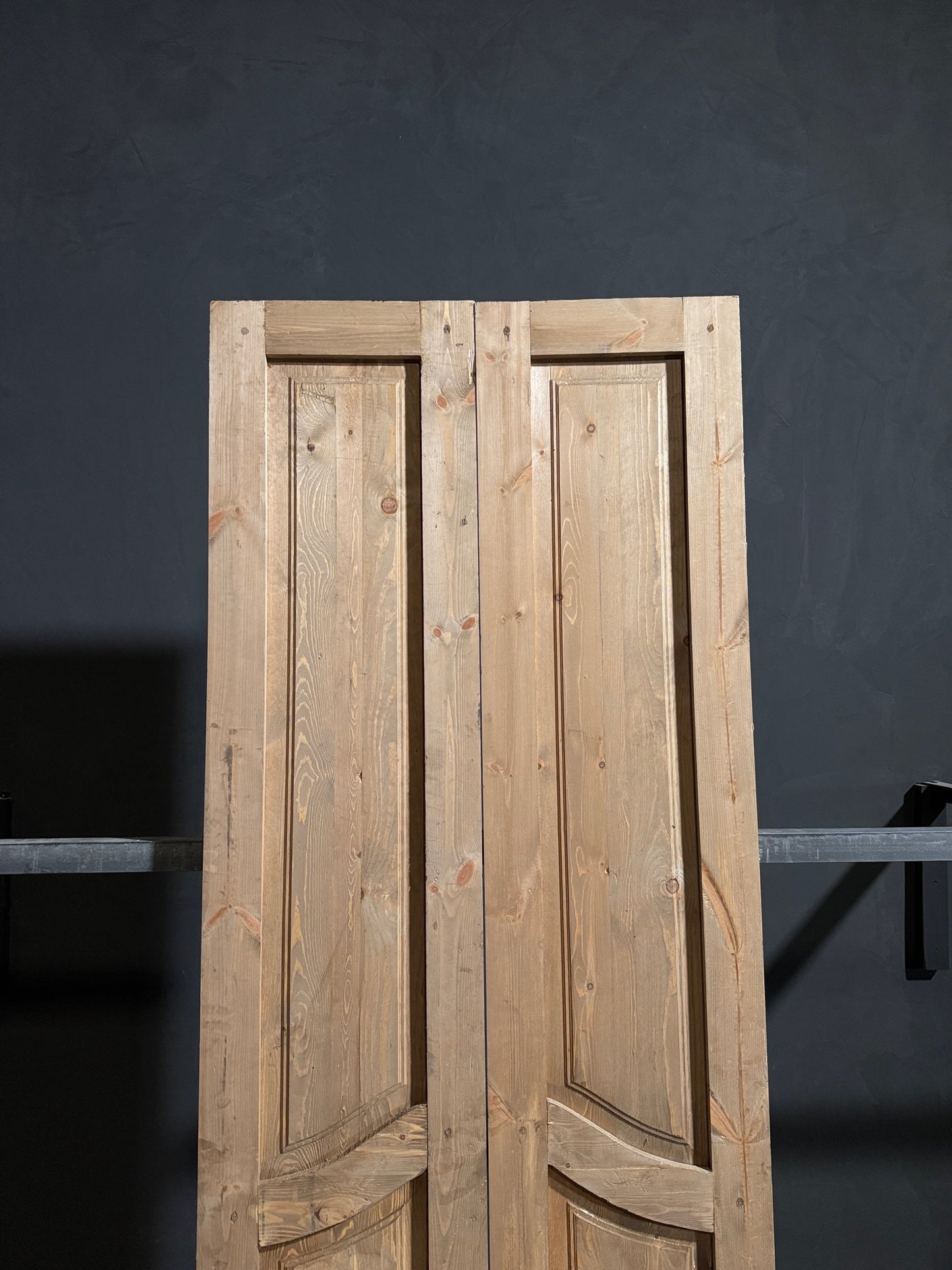 Handcrafted 2 Panel Carved Solid French Doors - 36x96 - N216