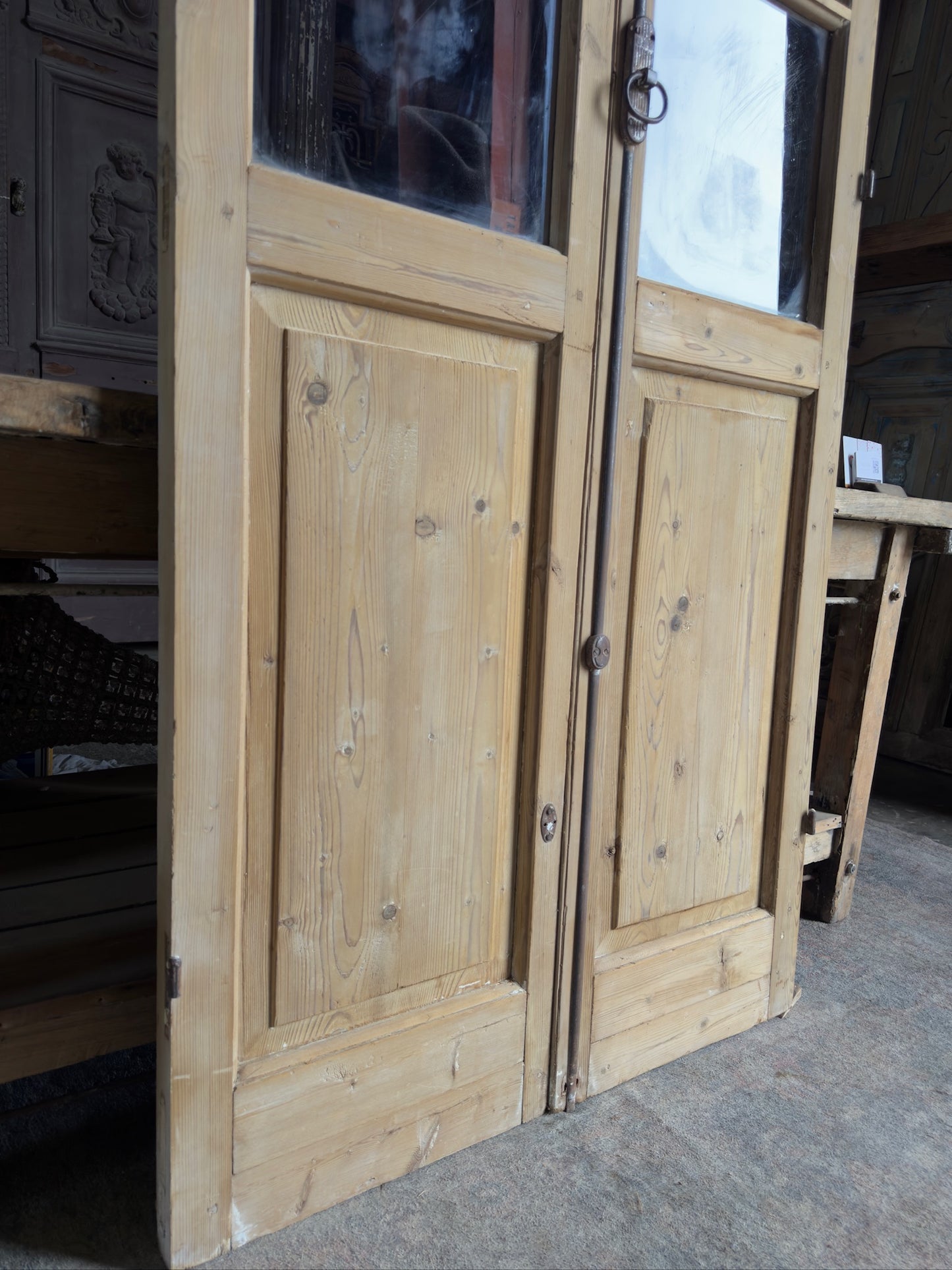 3 Lite Antique Glass French Doors - 36.5x87 J590