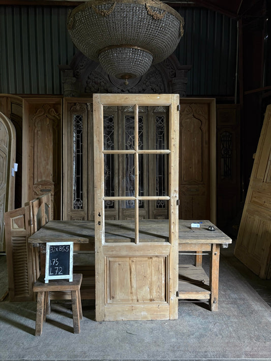 6 Lite Antique Glass Single Door - 32x85.5 - L72