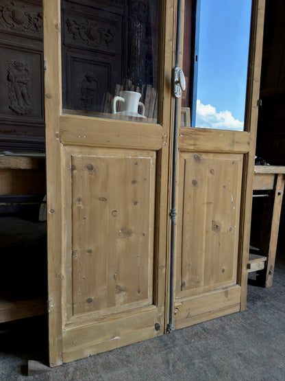 6 Lite European Antique Glass French Doors - 40x86 J274