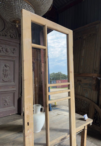 Unique Single Antique Glass Door - 32.25x90 K303