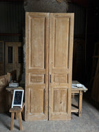 3 Panel Antique Solid French Doors - 44x101 J382