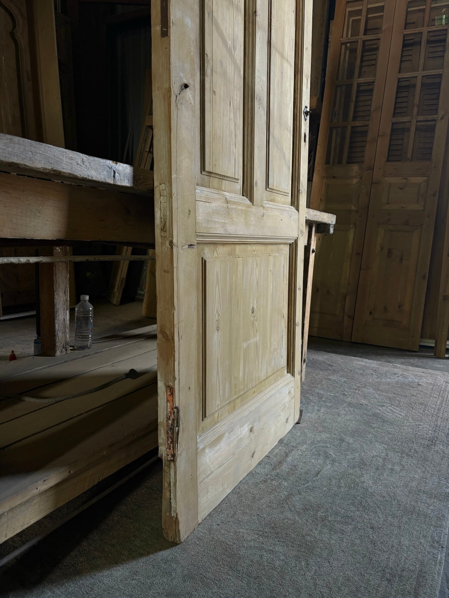 19th Century European Antique Glass Single Door - 32x85 - L59