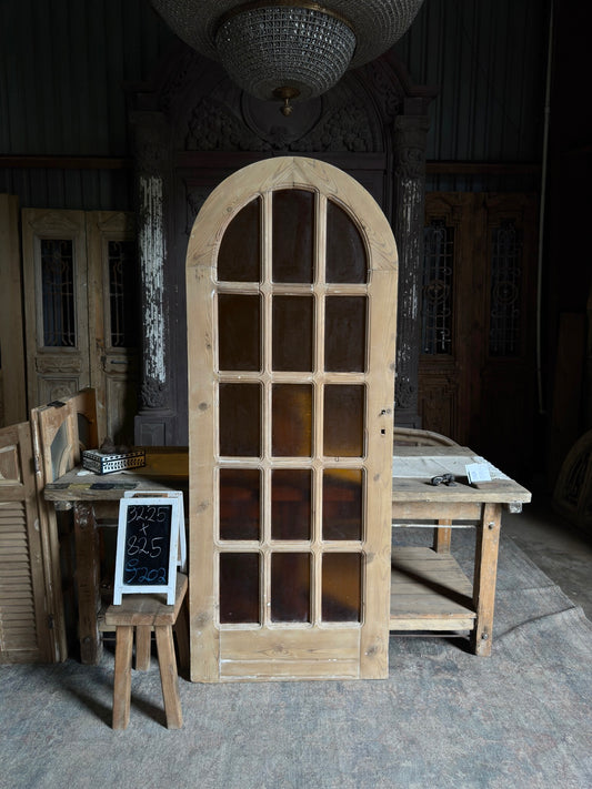 Full Lite Antique Arched Glass Single Door - 32.25x82.5 J202