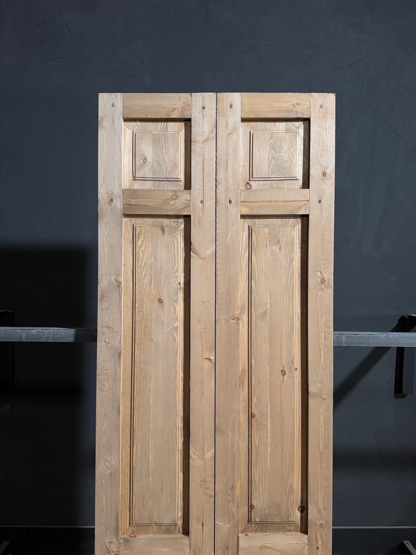 (The Allegra) Handcrafted Solid Wood Double Doors - 36x96 - N157
