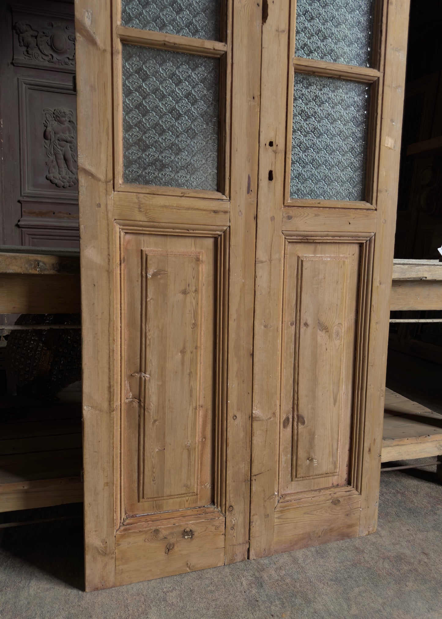 3 Lite Antique French Glass Doors - 32.75x92 J534