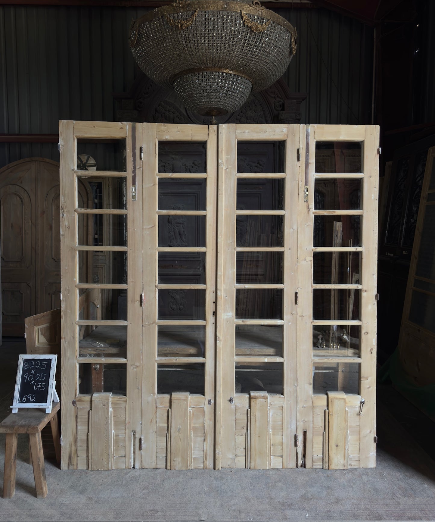 Antique Glass 10 Lite Bi-Fold Doors - 82.25x90.25 - L692
