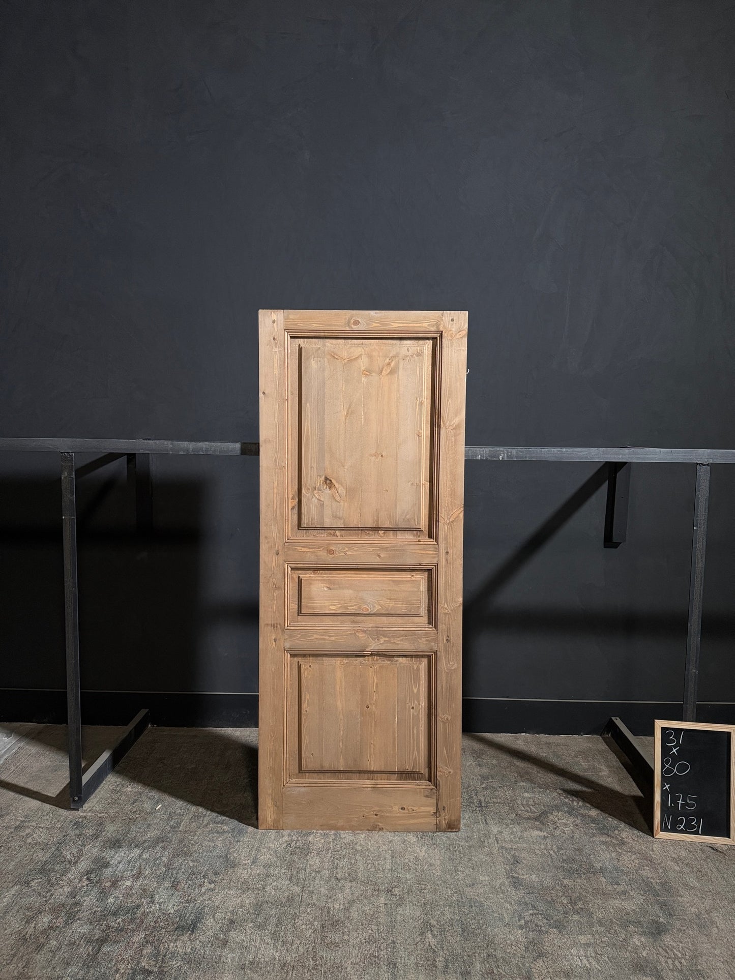 Handcrafted 3 Panel Solid Single Door - 31x80 - N231