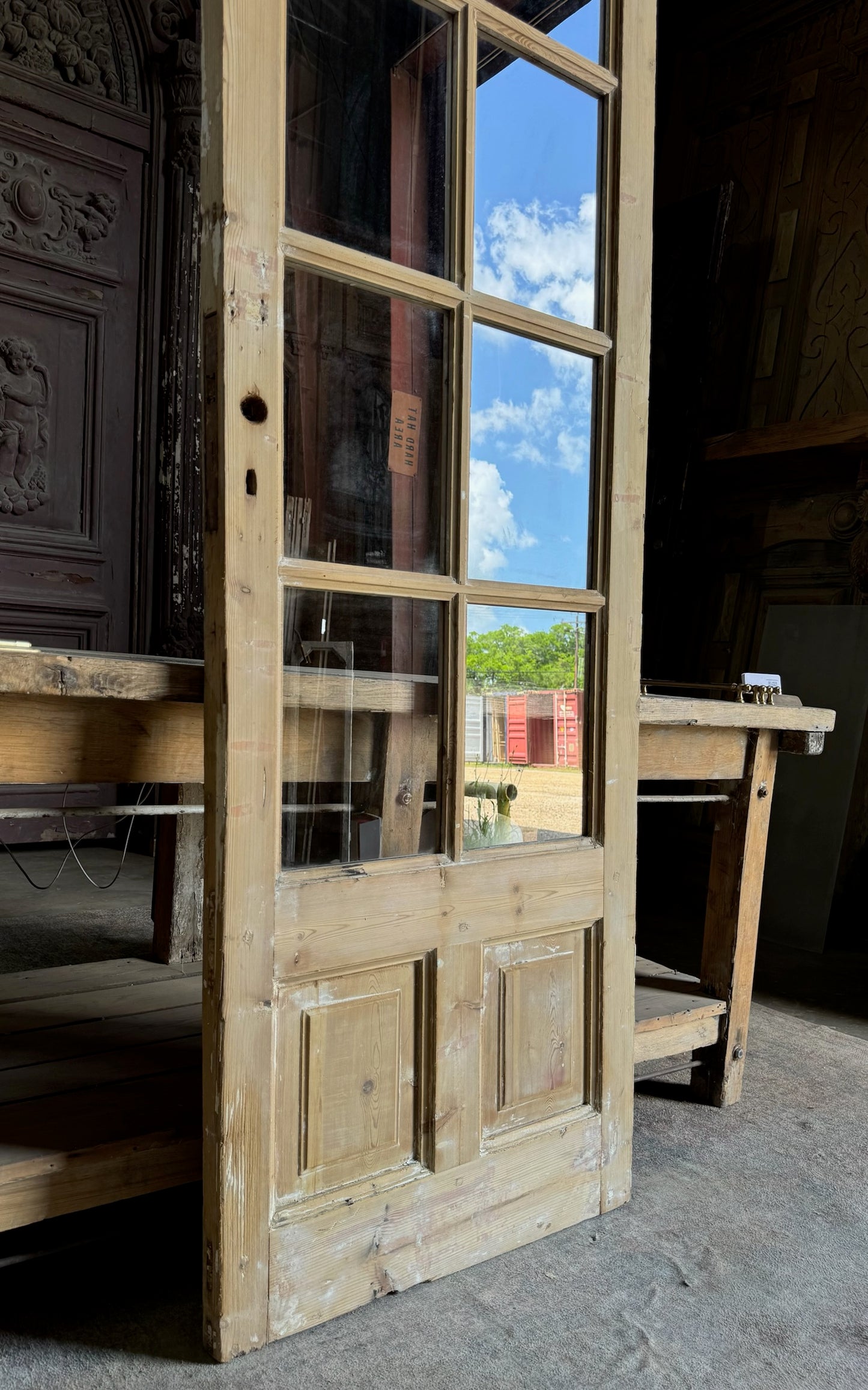 Antique Glass 8 Lite Single Door - 28x82.25 - L599