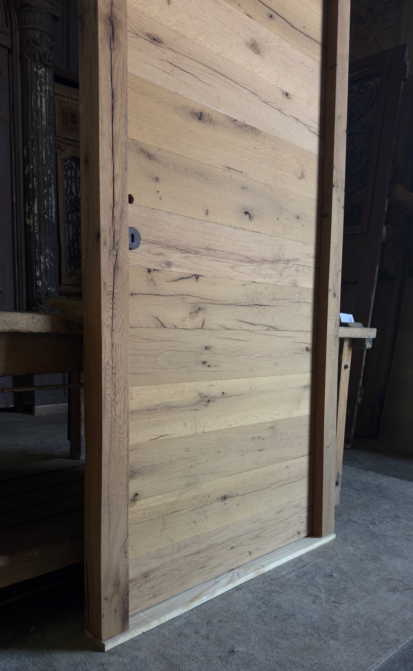 French Oak Plank Single Door - 34.5x93.5 - L446