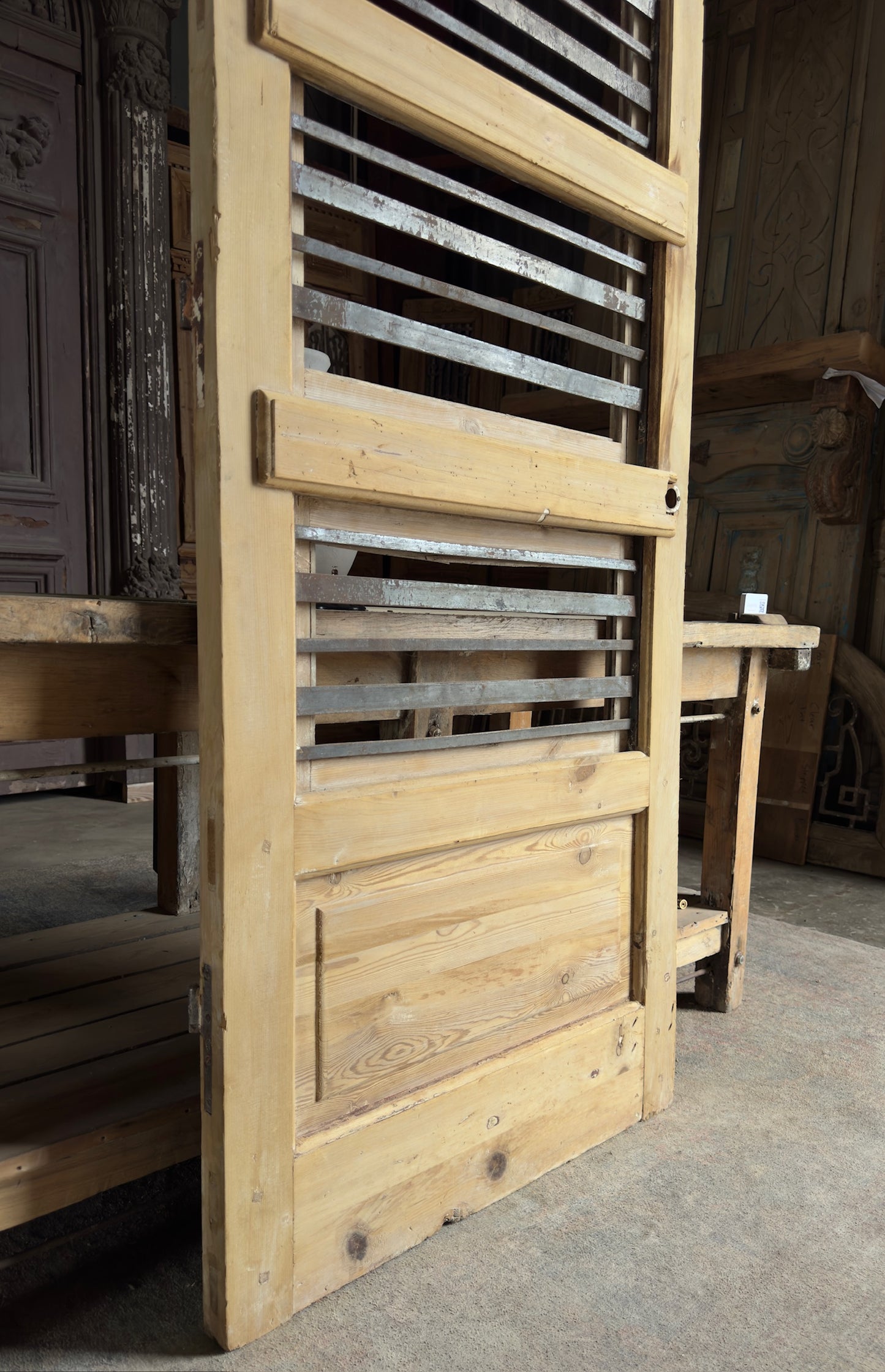 Horizontal Pattern Antique Iron Single Door - 32.25x89.5 K424