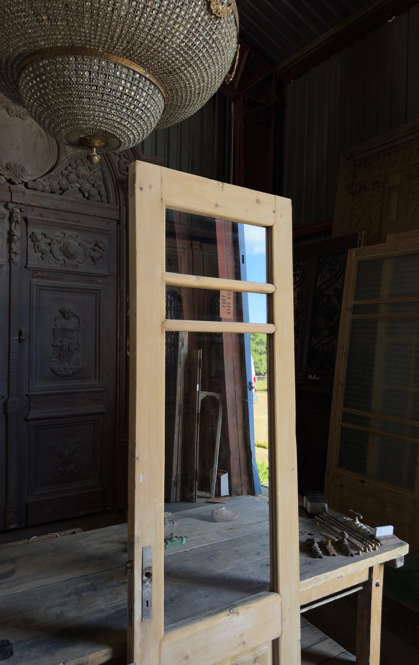 Antique Glass 2 Lite Door - 24.25x85.5 - L703