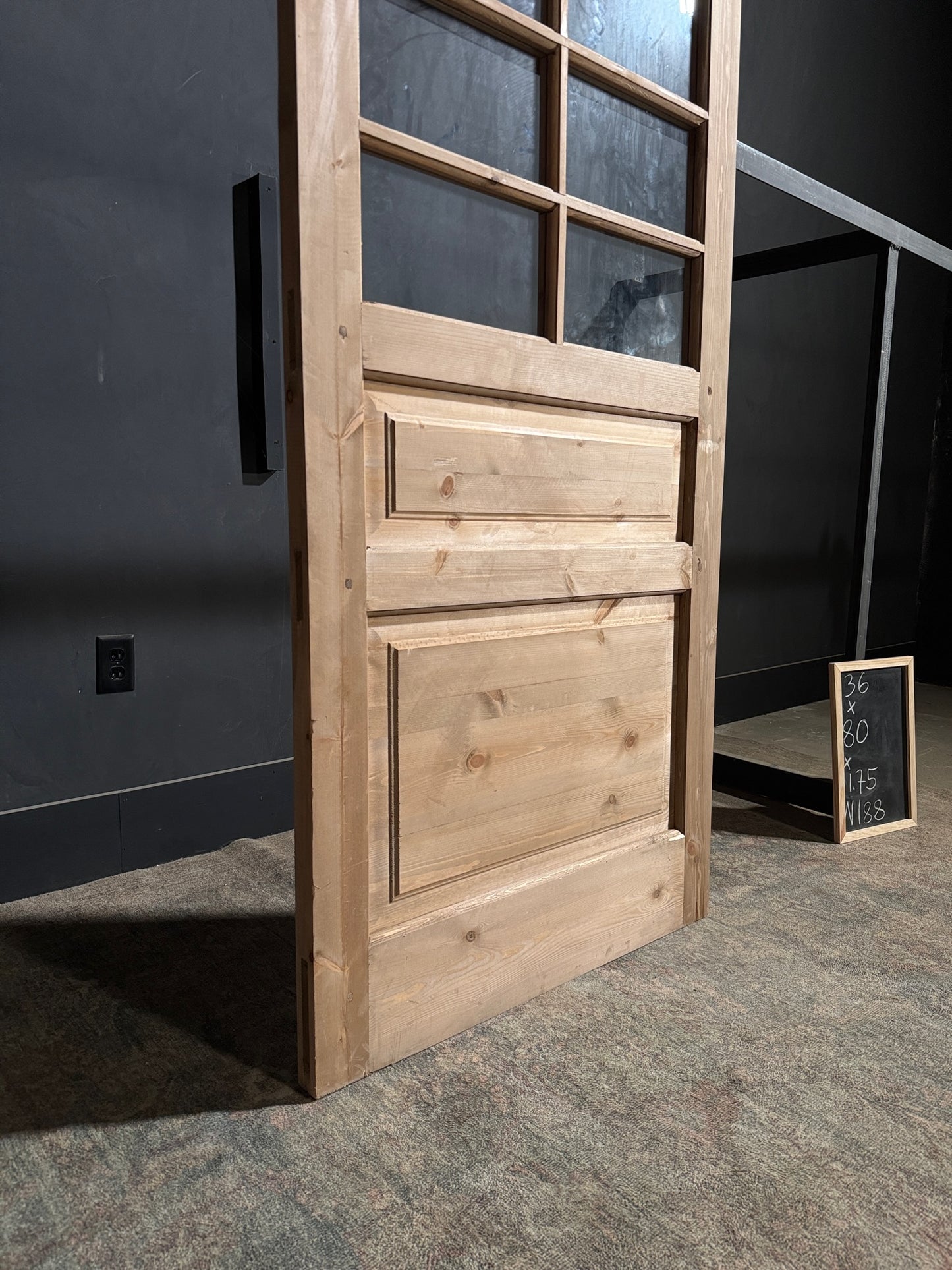 Handcrafted 8 Lite Single Glass Door - 36x80 - N188