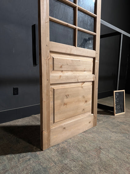 Handcrafted 8 Lite Single Glass Door - 36x80 - N188