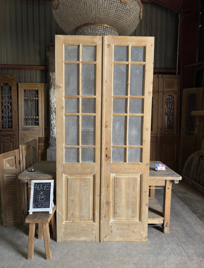 20 Lite Antique Glass French Doors - 43.75x95 K235
