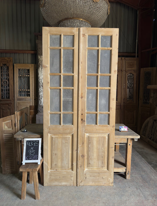 20 Lite Antique Glass French Doors - 43.75x95 K235