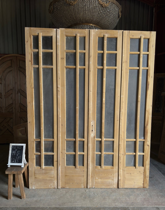 Unique Antique Bi-Fold Glass Doors - 78.75x99.5 - L213