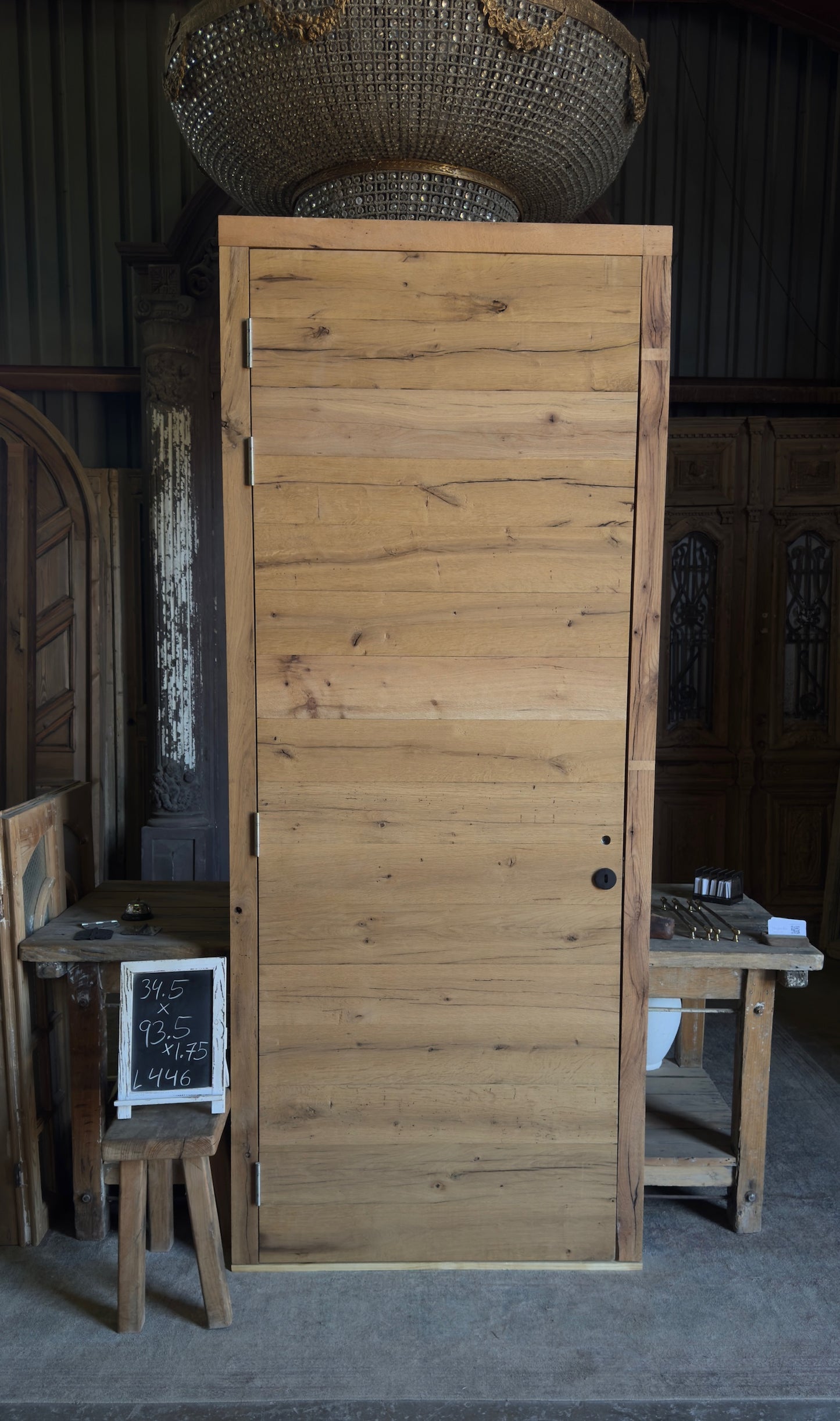 French Oak Plank Single Door - 34.5x93.5 - L446