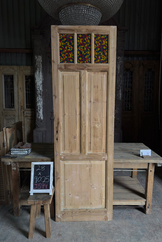 Bespoke Stained Glass Antique Door - 28x90.25 J594