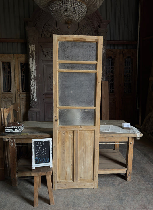 19th Century Antique Glass Door - 25x81.5 J482
