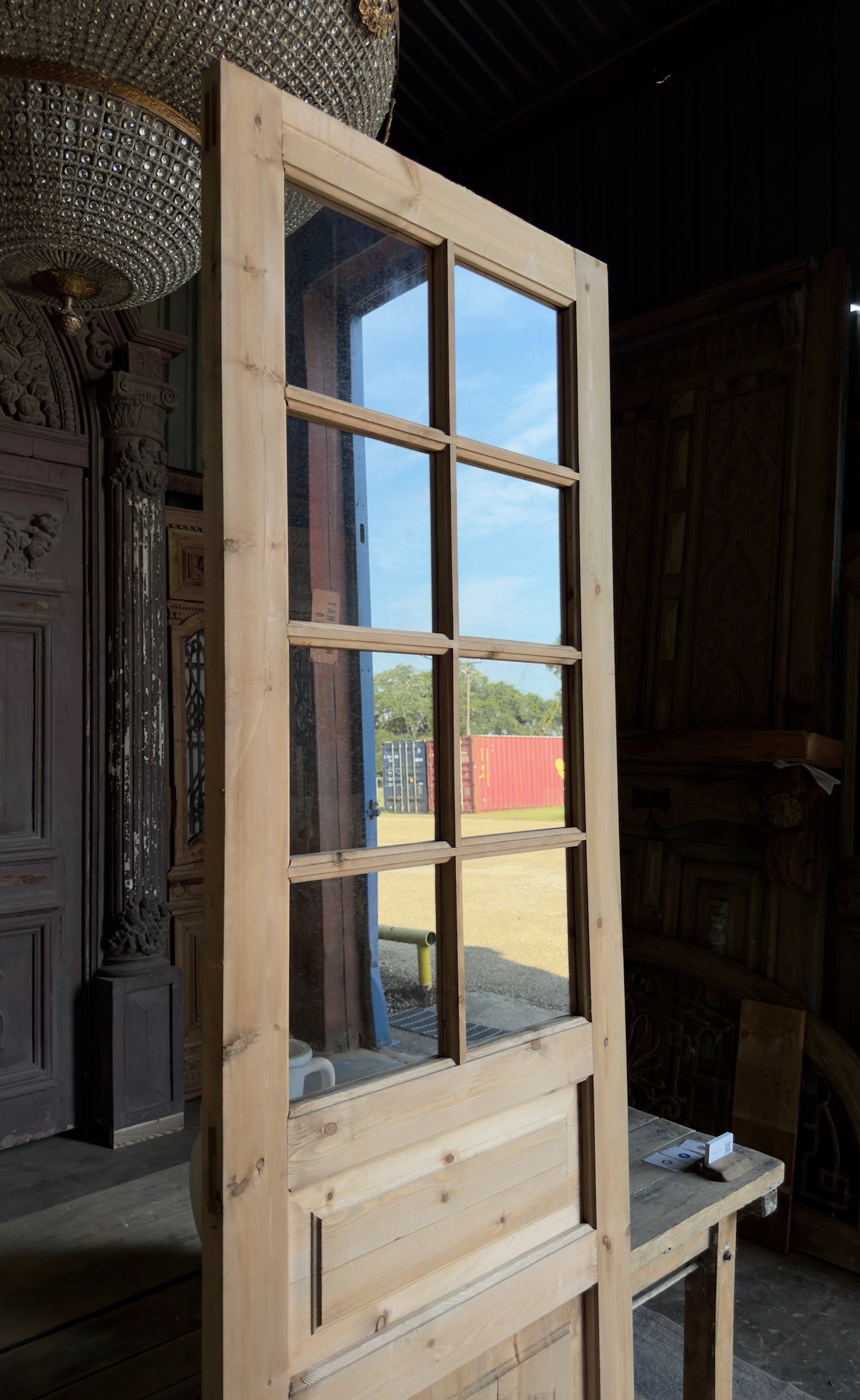 Handcrafted 8 Lite Single Glass Door - 30x96 L10