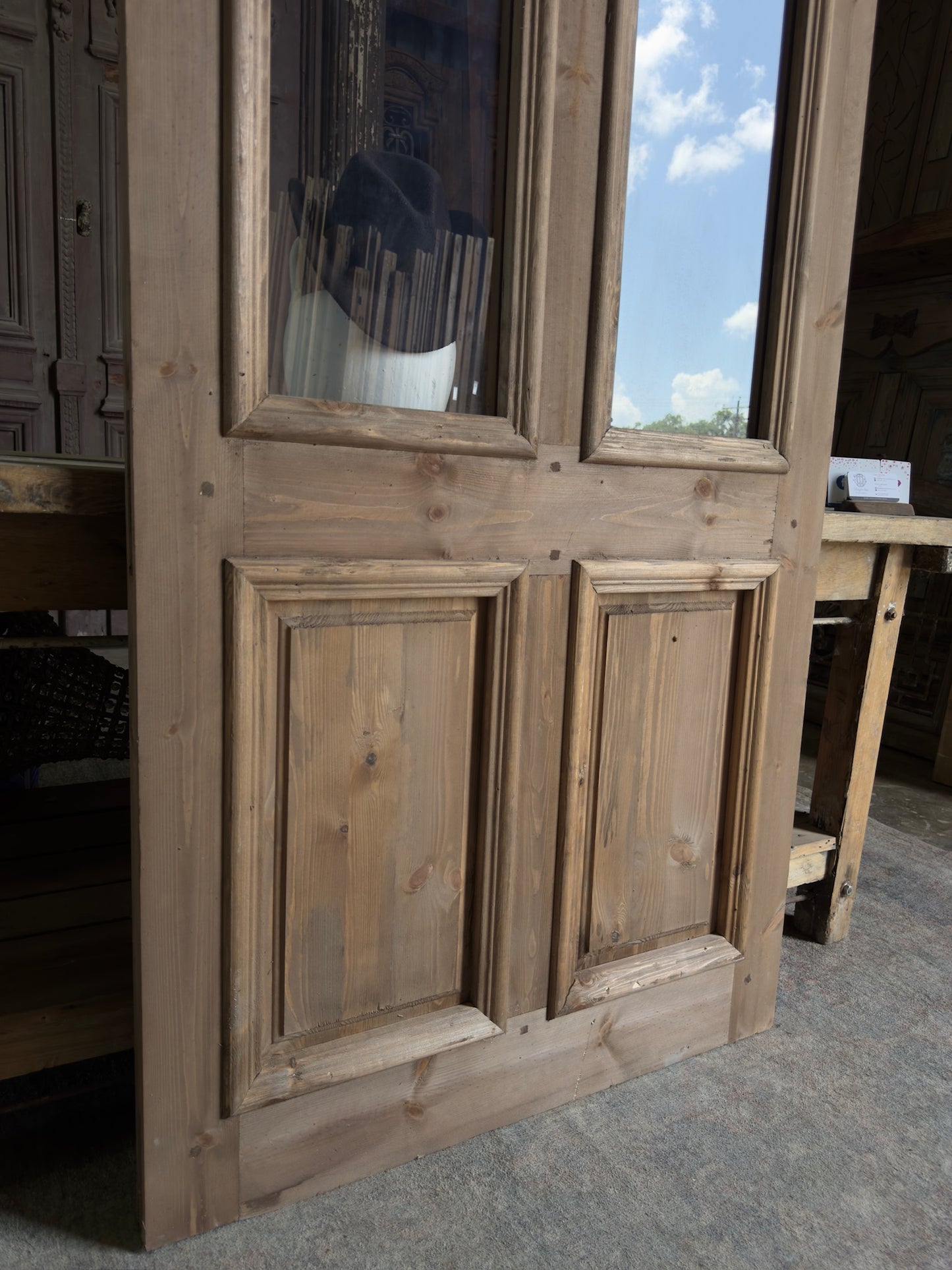 Glass 2 Panel Baltic Pine Door - 36x80 K12