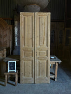 3 Panel Antique Solid French Doors - 39.5x94 - L98