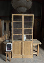 8 Lite European Antique Glass French Doors - 42.5x87 K90
