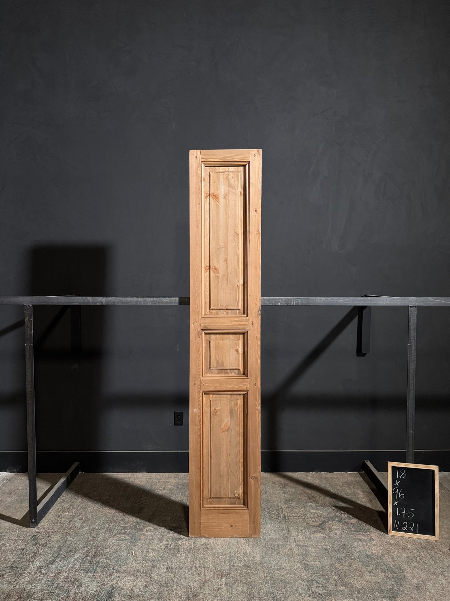 Handcrafted 3 Panel Solid Single Door - 18x96 - N221