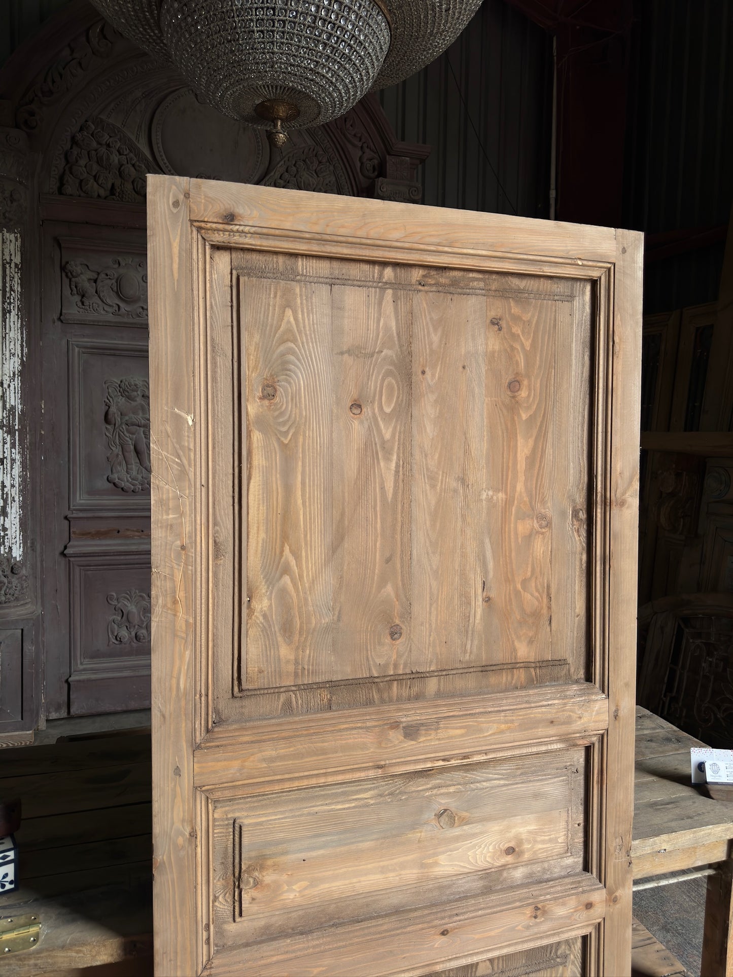 Handcrafted 3 Panel Solid Single Door - 36x79 K23