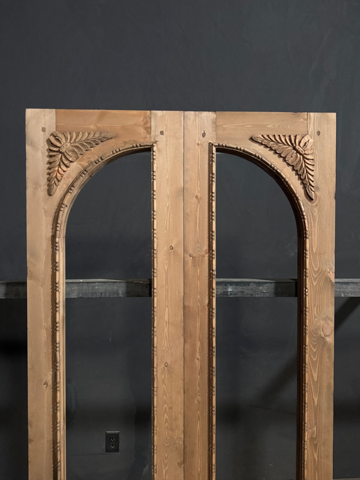 (Valencia) Handcrafted Arched Open Glass French Doors - 36x80 - N782