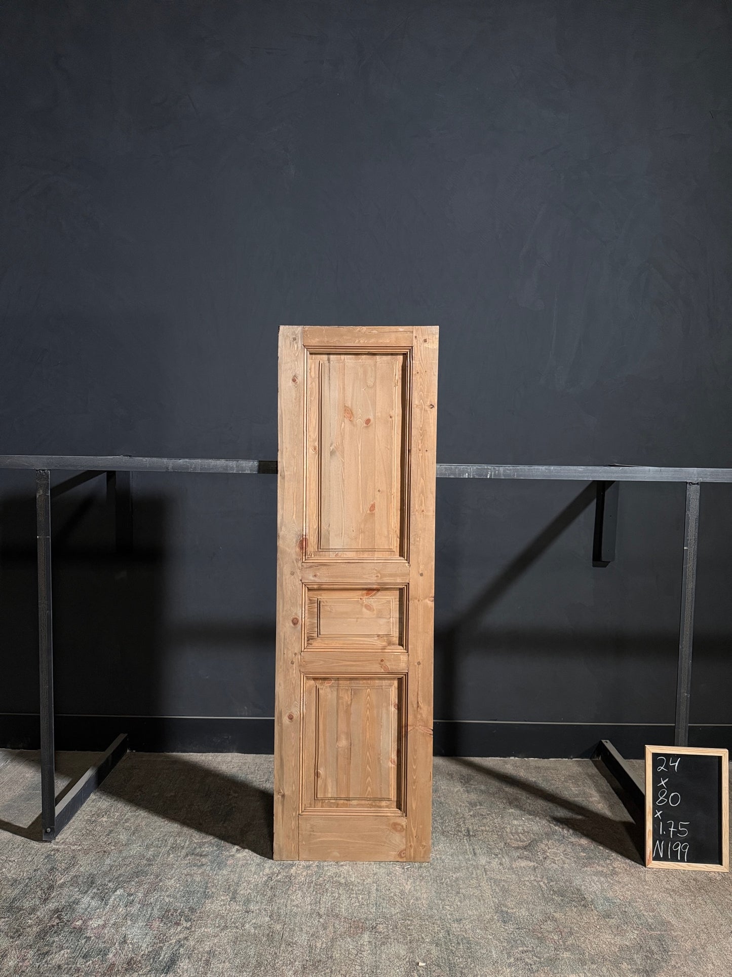 Handcrafted 3 Panel Solid Single Door - 24x80 - N199