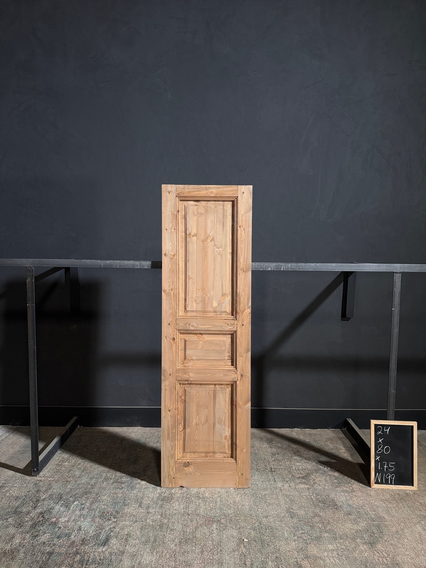 Handcrafted 3 Panel Solid Single Door - 24x80 - N199