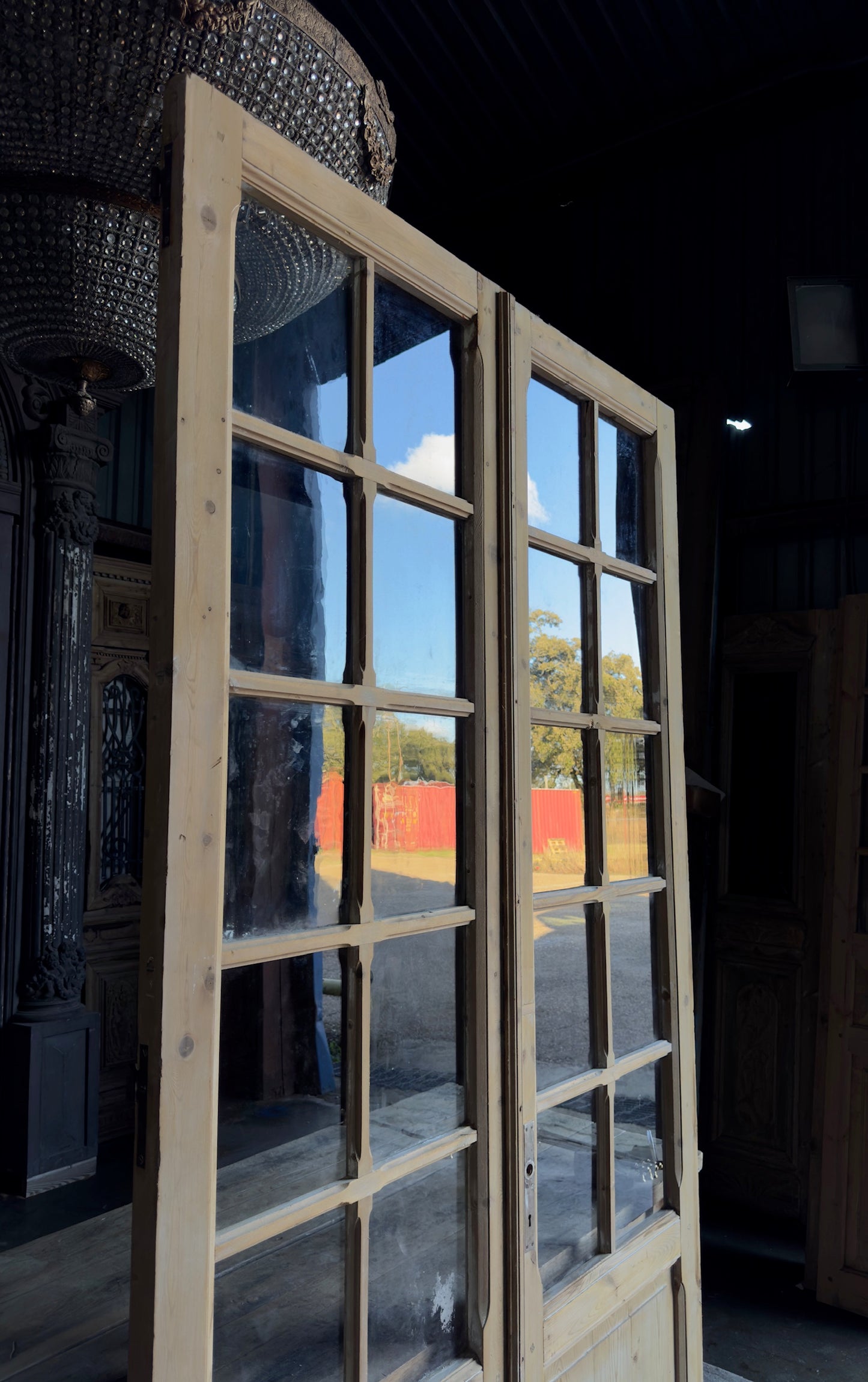 Classic Antique Glass French Doors - 56x101.5 - L126