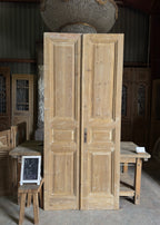 3 Panel Antique Solid French Doors - 41.5x95 K327