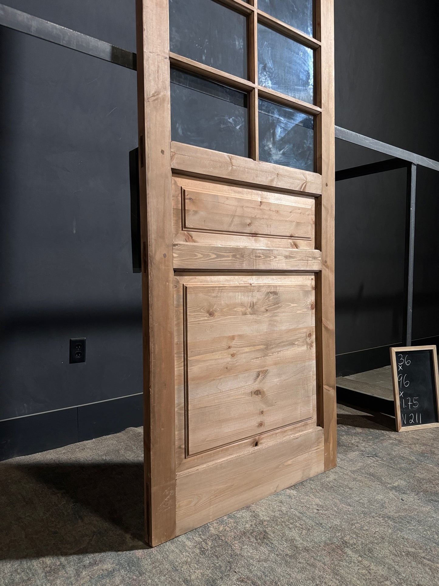Handcrafted 8 Lite Single Glass Door - 36x96 - N211