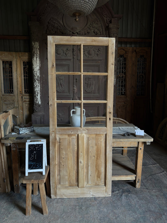 6 Lite Antique Glass Single Door - 31.75x81 J238