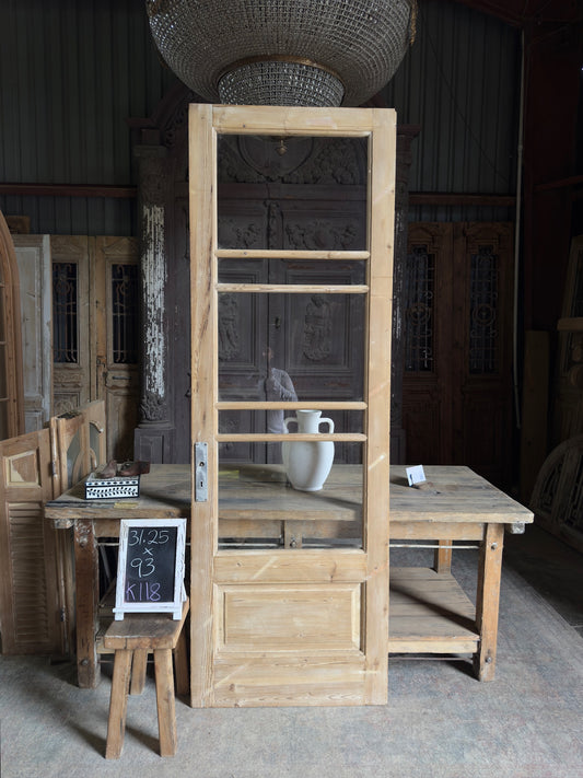 5 Lite Antique Glass Single Door - 31.25x93 K118