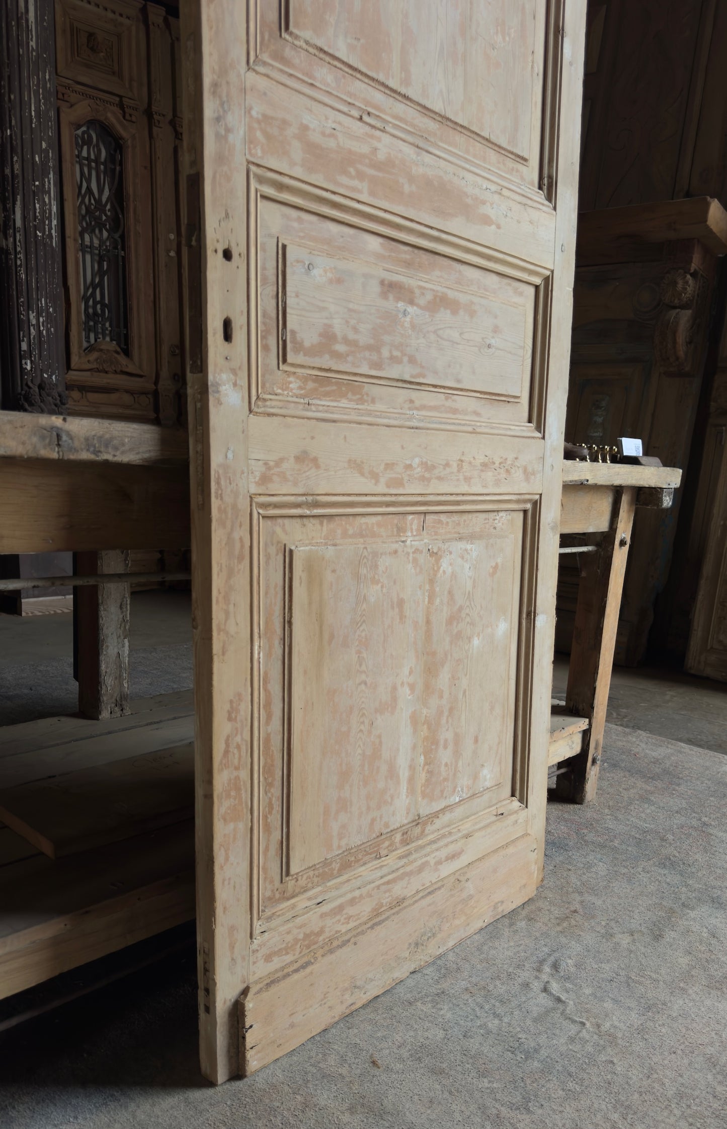 3 Panel Single Solid Antique Door - 30x91 - L186