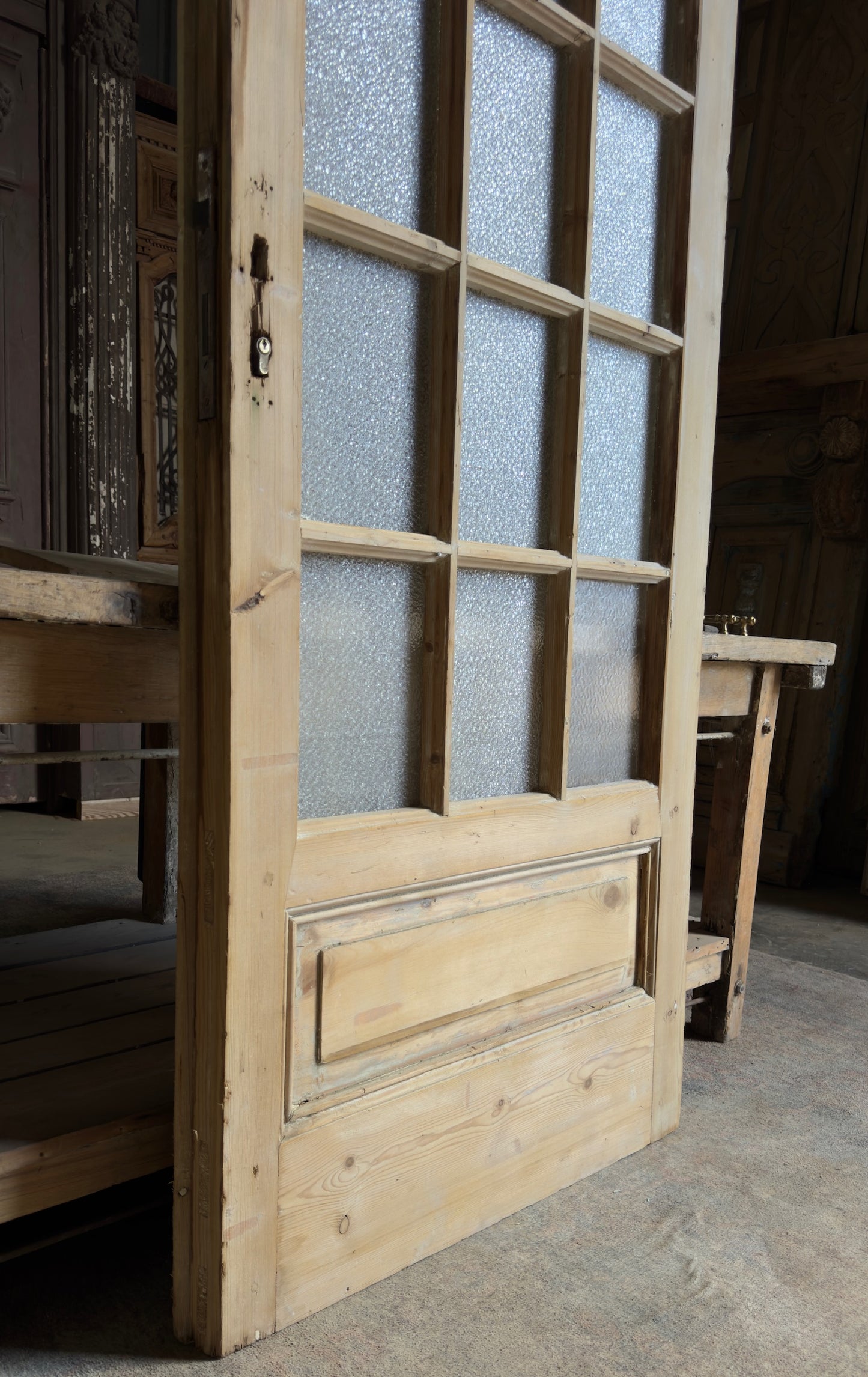 18 Lite Antique Glass Single Door - 33.5x99.25 - L227