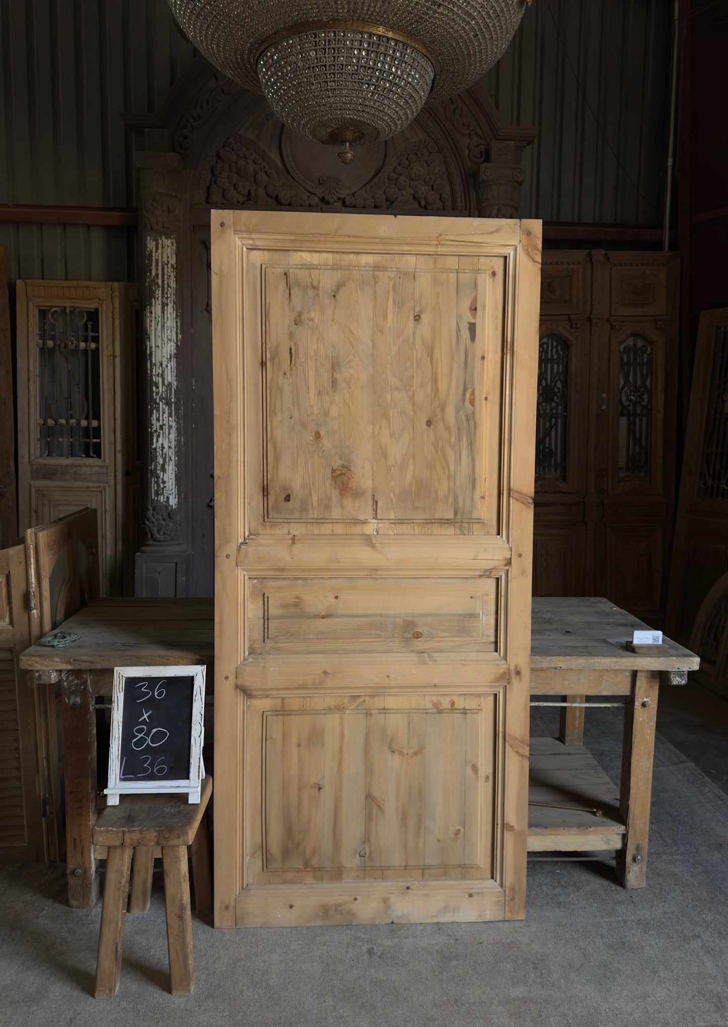 Handcrafted 3 Panel Solid Single Door - 36x80 L36