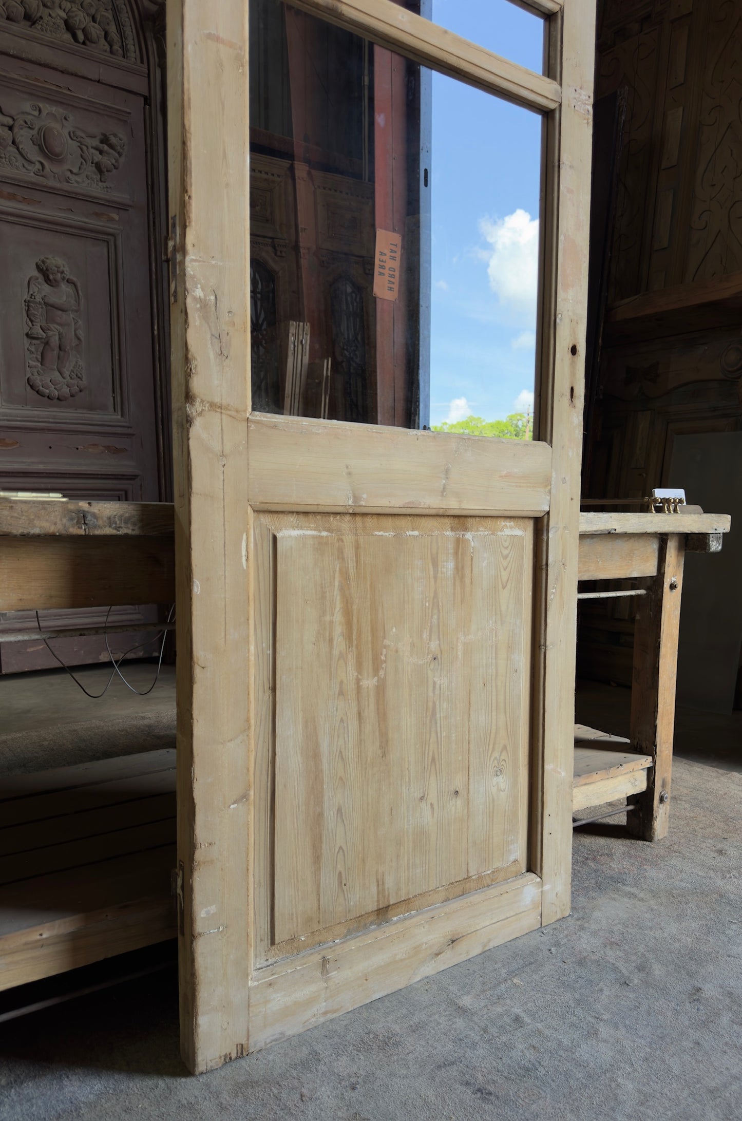 Antique Glass 3 Lite Single Door - 30.75x85.25 - L603