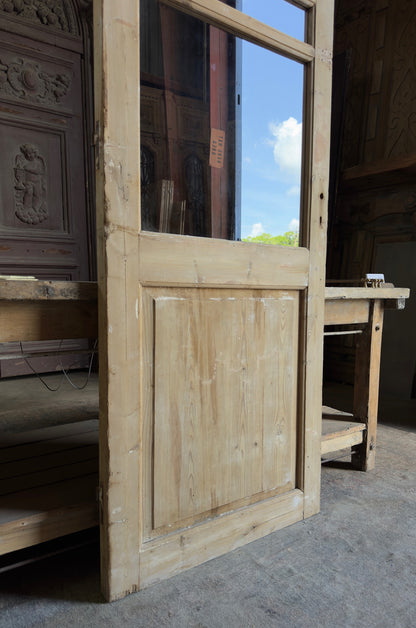 Antique Glass 3 Lite Single Door - 30.75x85.25 - L603