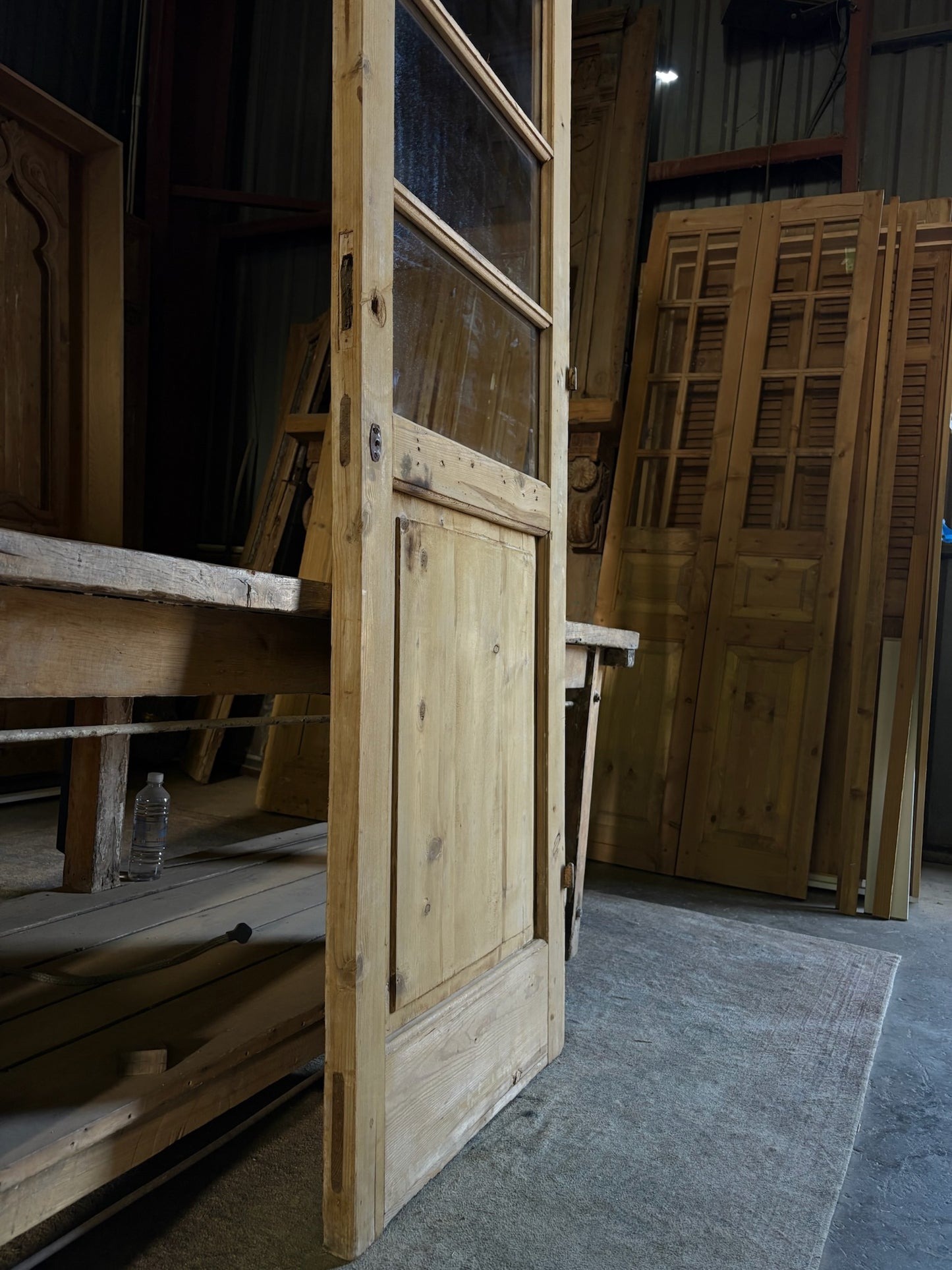4 Lite Antique Glass Single Door - 27.5x90 - L63