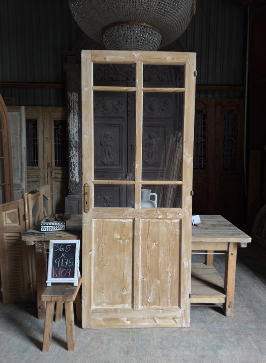 6 Lite Antique Glass Single Door - 36.5x91.75 K109